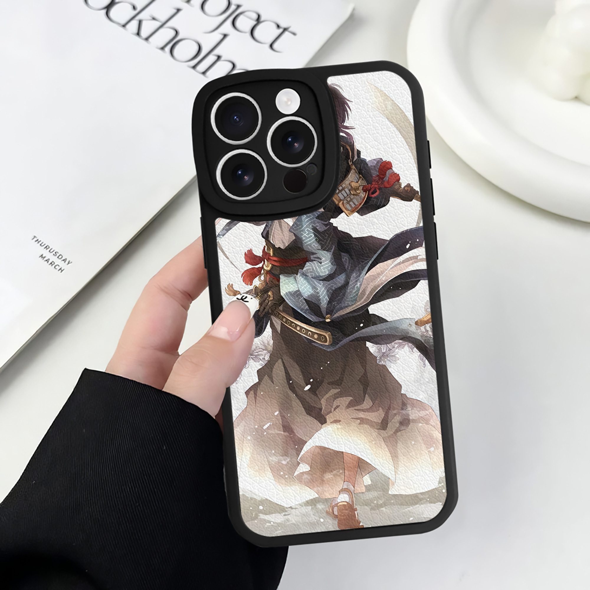 （画像用） 刀剣乱舞 Touken Ranbu 【iPhone 16シリーズ対応】シリコンスマホケース（レザー調） 材質：シリコン